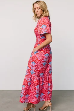 Baltic Born Vera Maxi Dress | Red Multi Print
