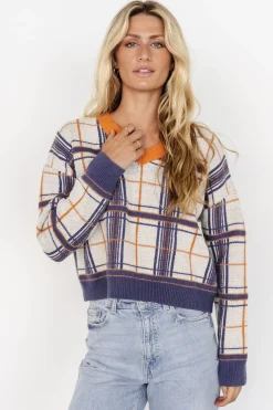 Baltic Born Verbier Sweater | Blue + Orange