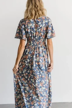 Baltic Born Verona Smocked Maxi Dress | Blue Floral
