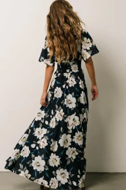 Baltic Born Verona Smocked Maxi Dress | Navy + White Floral