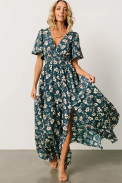 Baltic Born Verona Smocked Maxi Dress | Slate Floral