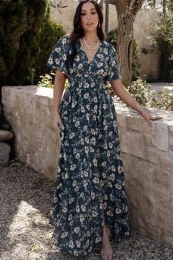 Baltic Born Verona Smocked Maxi Dress | Slate Floral
