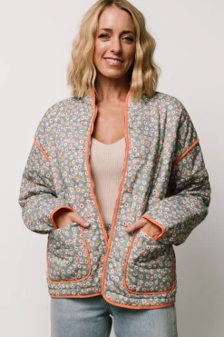 Baltic Born Vida Jacket | Dusty Blue + Coral Floral