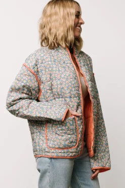 Baltic Born Vida Jacket | Dusty Blue + Coral Floral