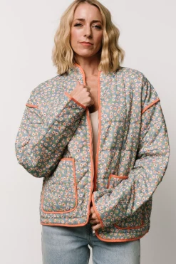 Baltic Born Vida Jacket | Dusty Blue + Coral Floral