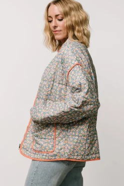 Baltic Born Vida Jacket | Dusty Blue + Coral Floral