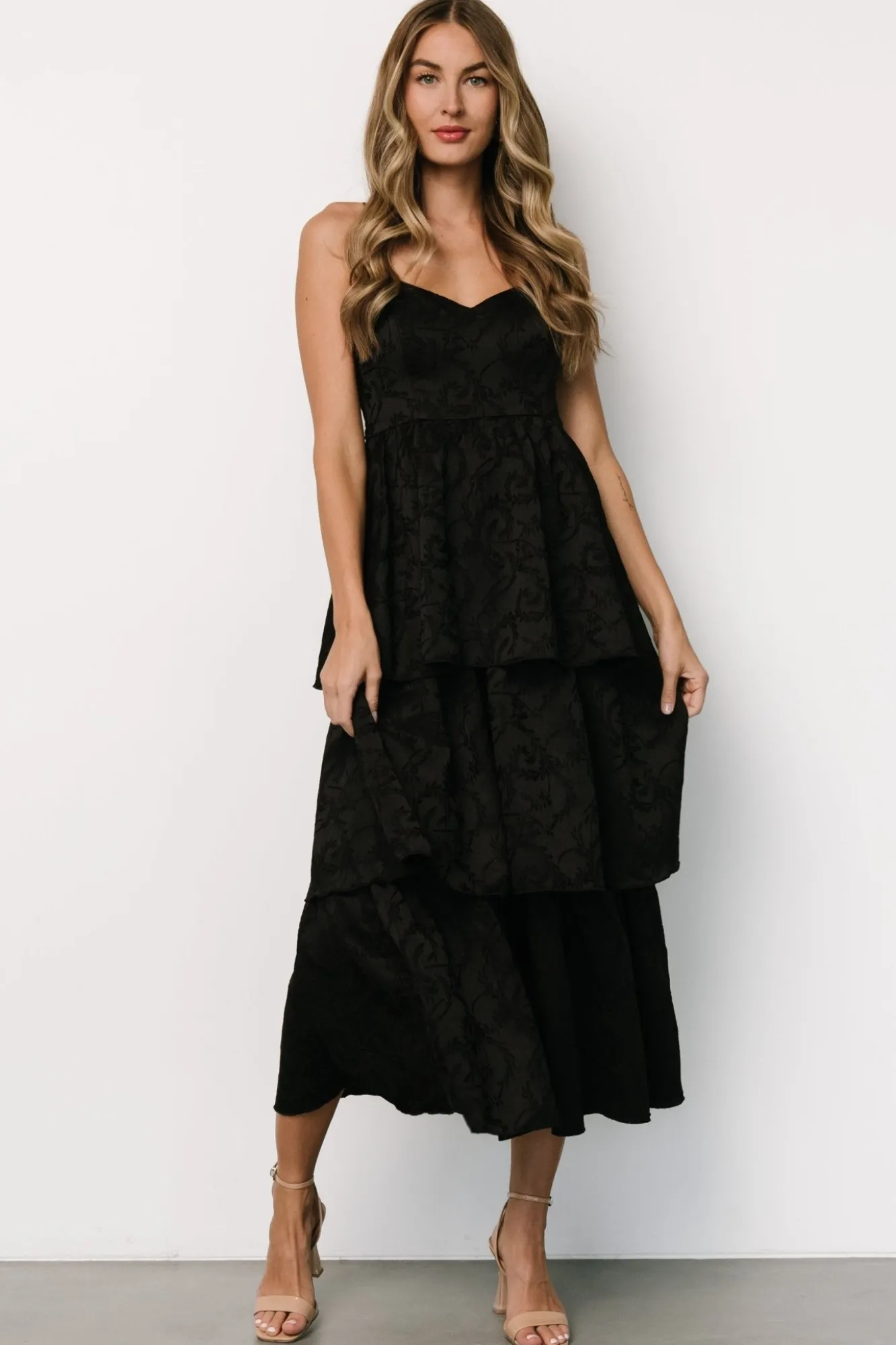 Baltic Born Violetta Embossed Tiered Dress |