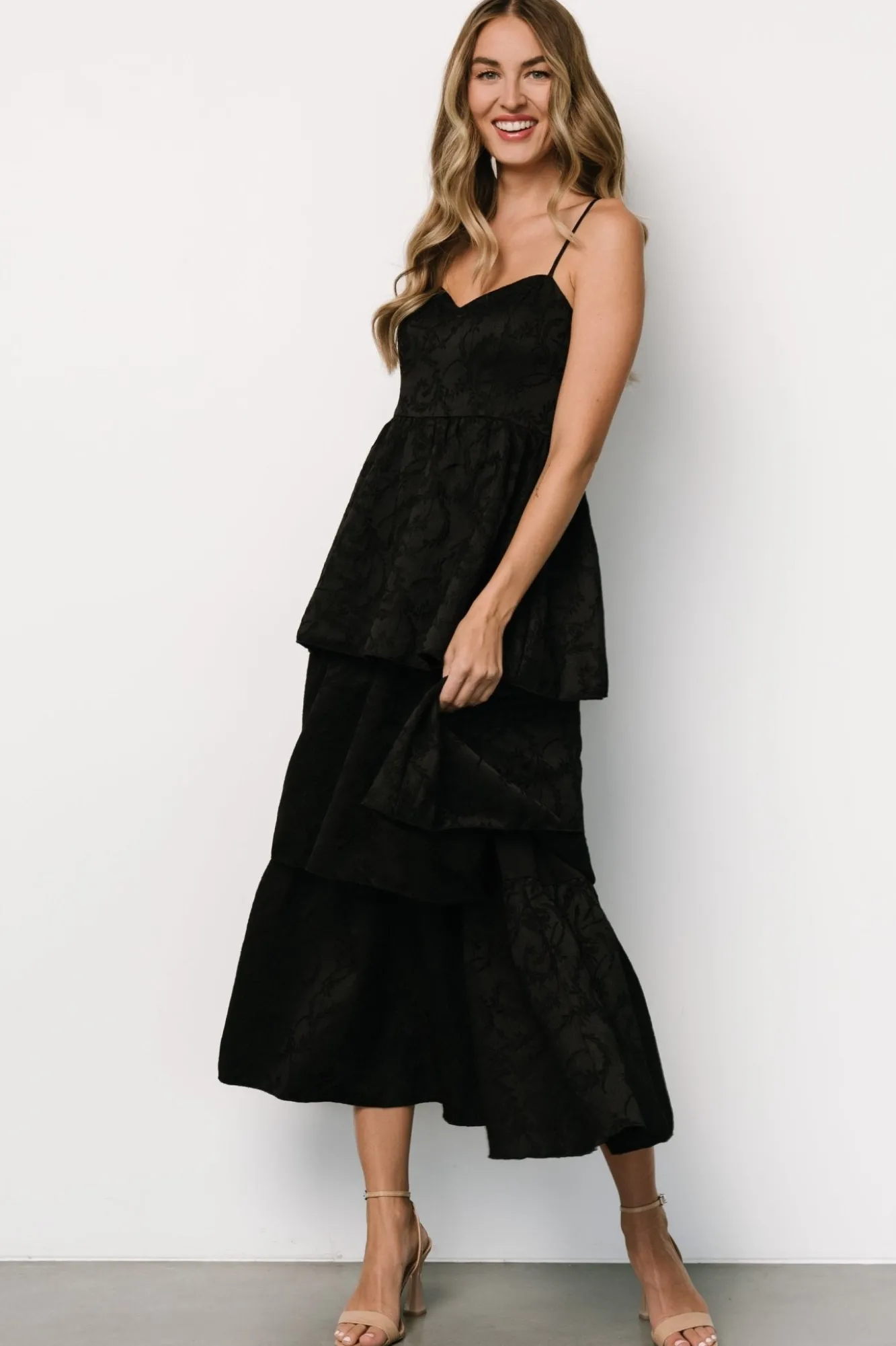 Baltic Born Violetta Embossed Tiered Dress |