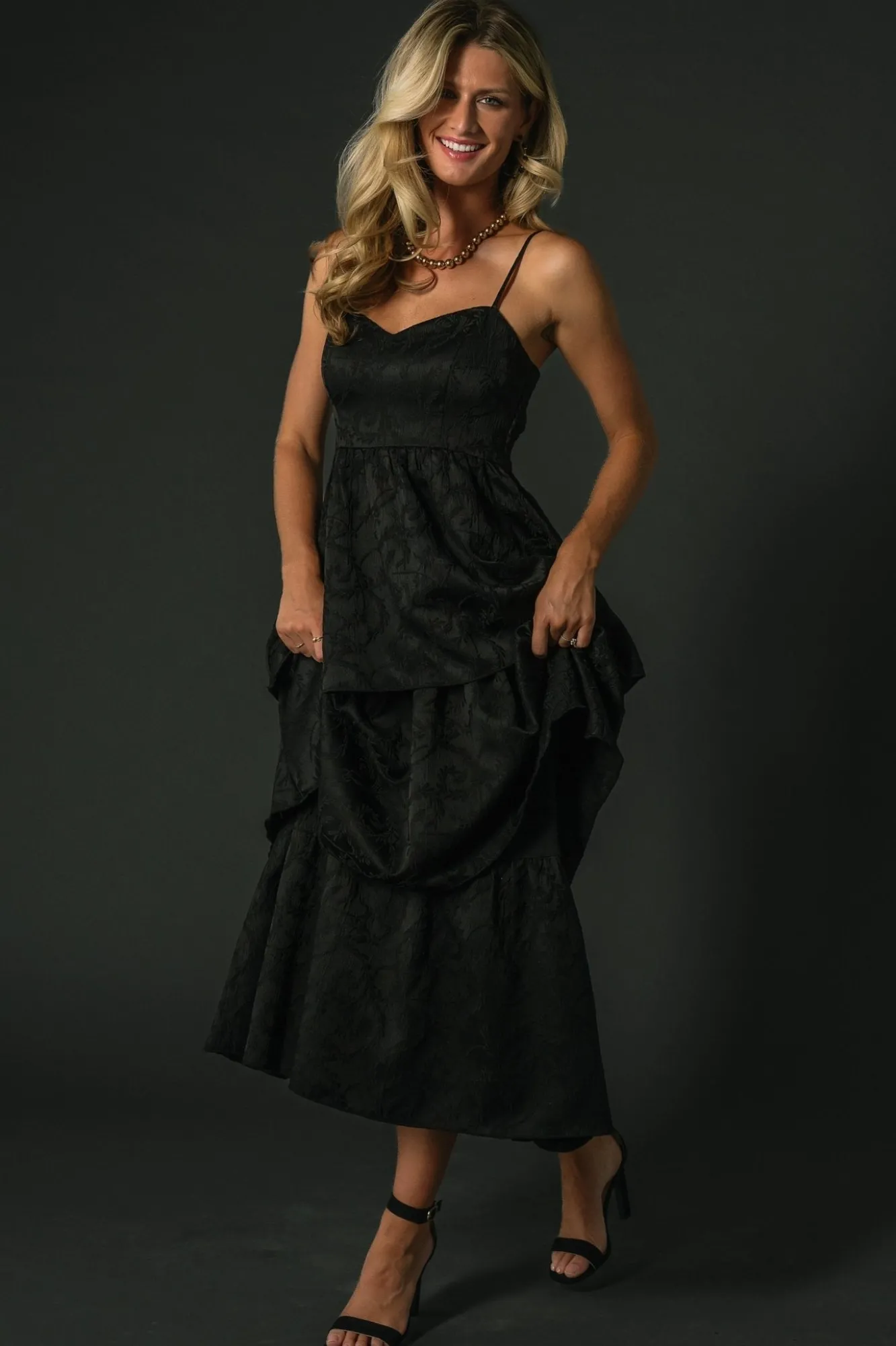 Baltic Born Violetta Embossed Tiered Dress |