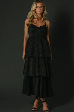 Baltic Born Violetta Embossed Tiered Dress |
