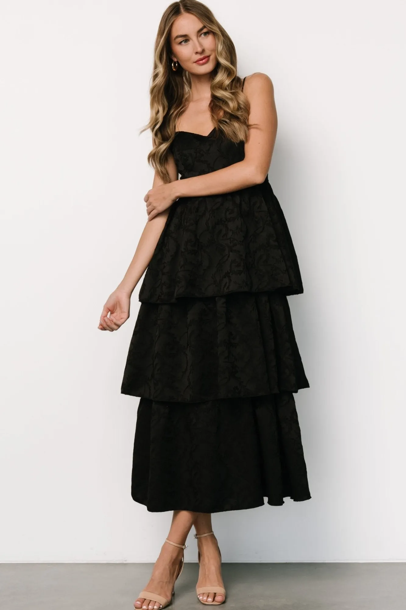 Baltic Born Violetta Embossed Tiered Dress |