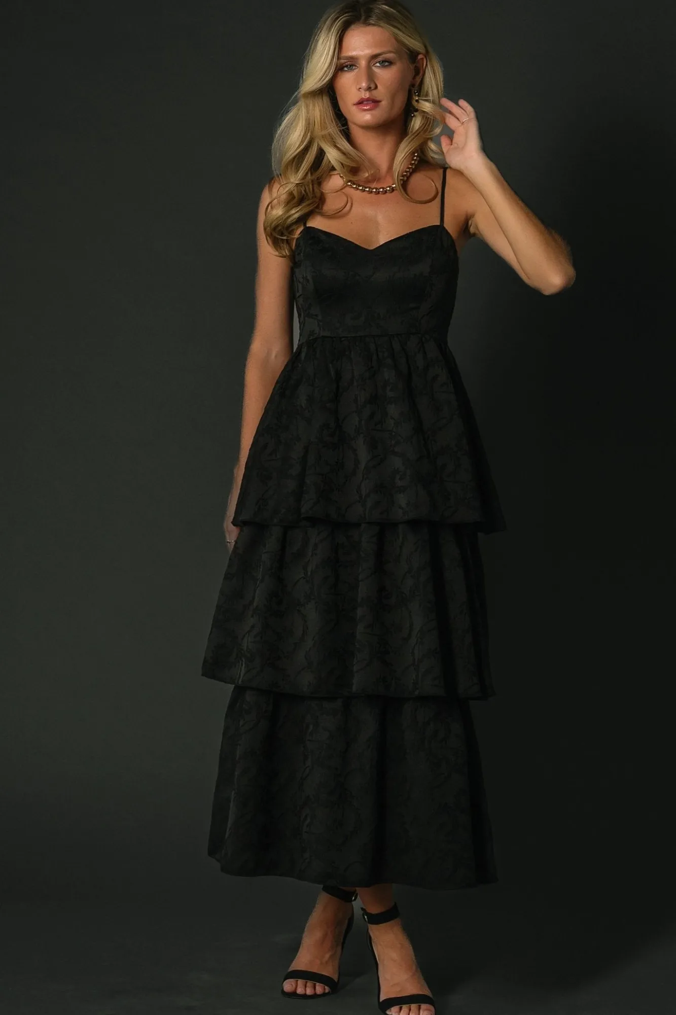 Baltic Born Violetta Embossed Tiered Dress |