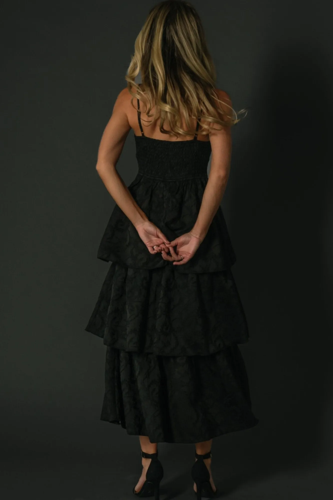 Baltic Born Violetta Embossed Tiered Dress |
