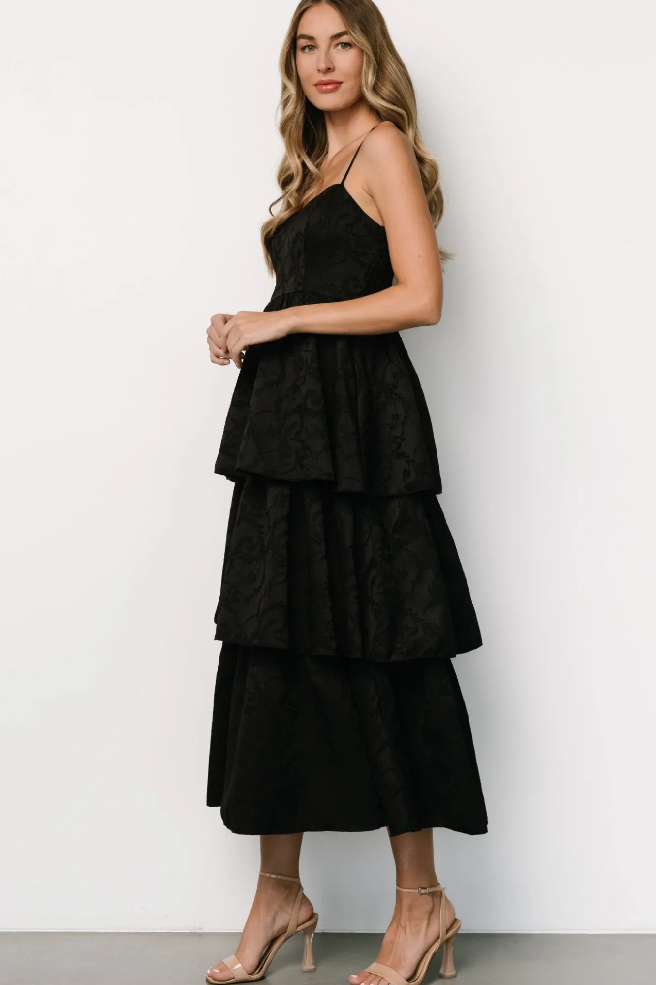 Baltic Born Violetta Embossed Tiered Dress |