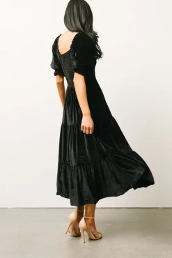 Baltic Born Vivaldi Smocked Velvet Midi Dress |