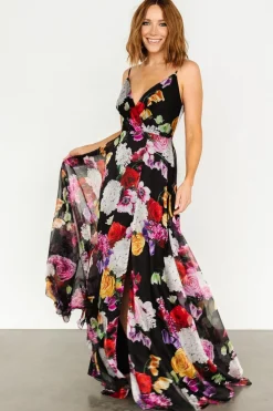 Baltic Born Vivienne Maxi Dress | Black Multi Floral