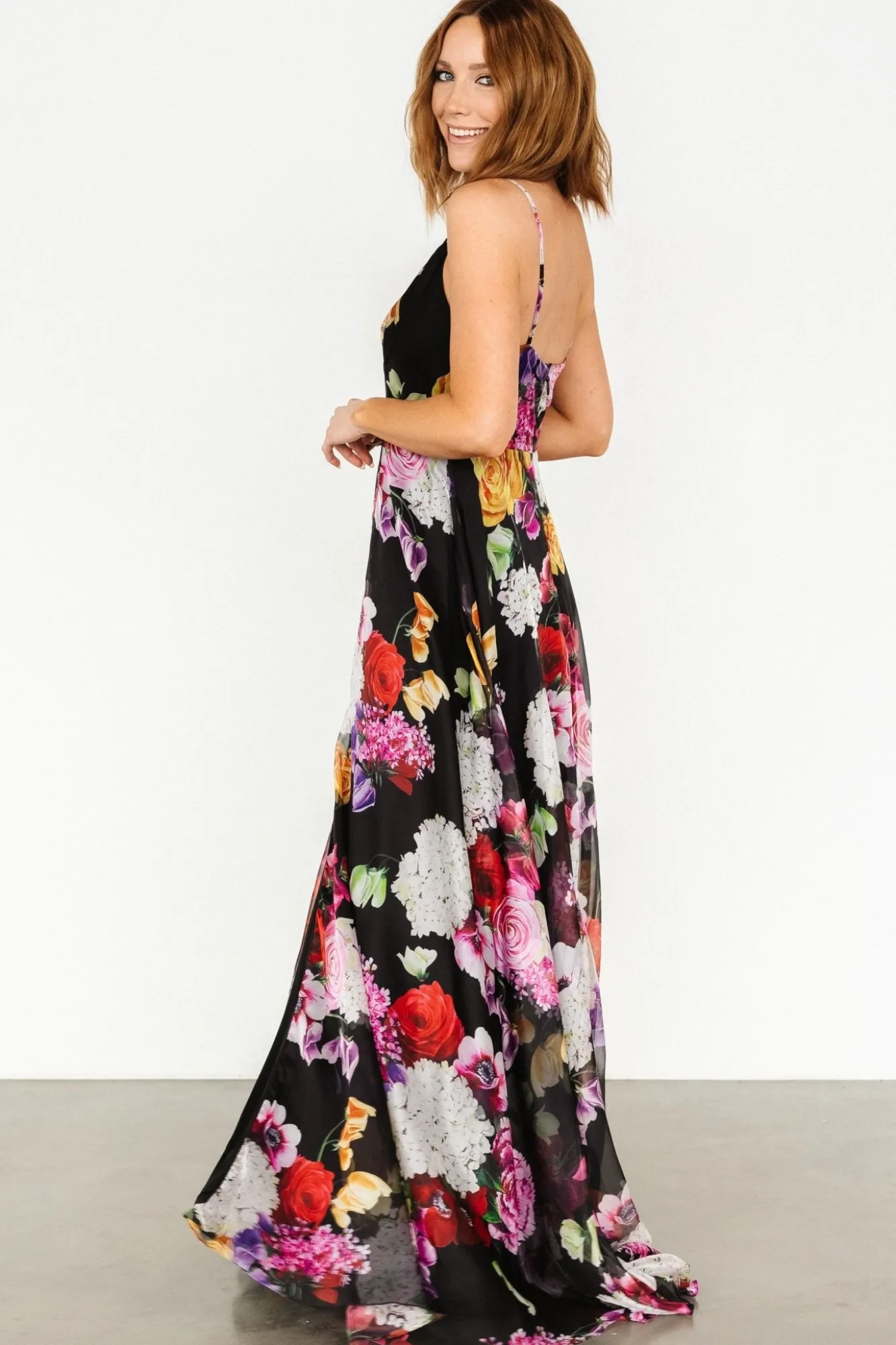Baltic Born Vivienne Maxi Dress | Black Multi Floral