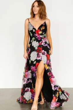 Baltic Born Vivienne Maxi Dress | Black Multi Floral
