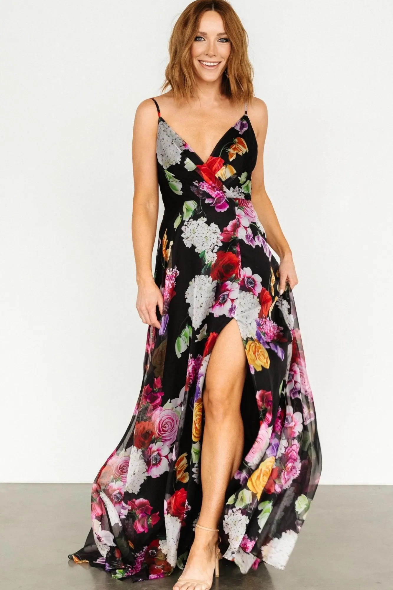 Baltic Born Vivienne Maxi Dress | Black Multi Floral