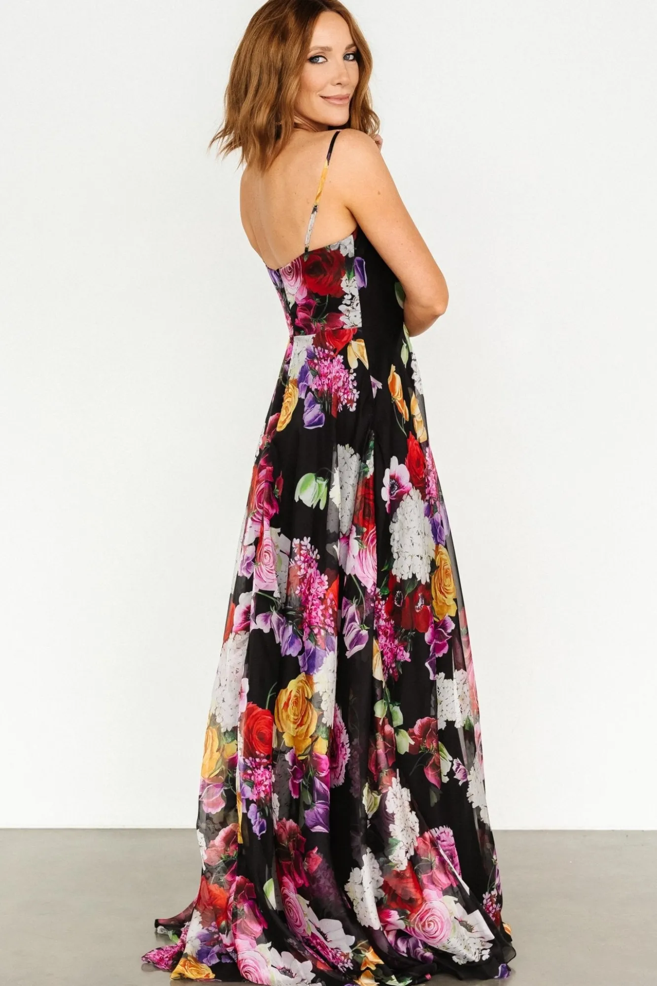 Baltic Born Vivienne Maxi Dress | Black Multi Floral