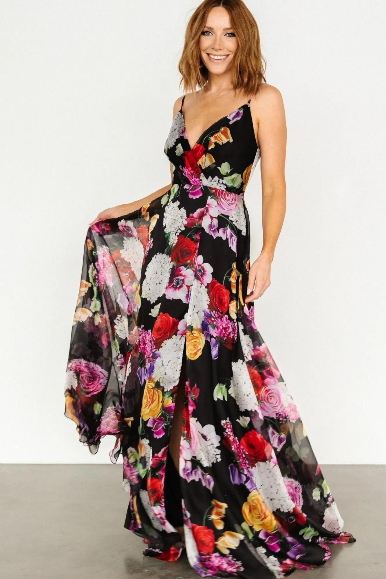 Baltic Born Vivienne Maxi Dress | Black Multi Floral