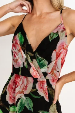 Baltic Born Vivienne Maxi Dress | Black Rose Floral
