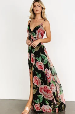 Baltic Born Vivienne Maxi Dress | Black Rose Floral