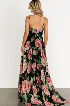 Baltic Born Vivienne Maxi Dress | Black Rose Floral