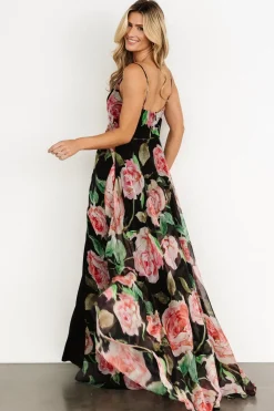 Baltic Born Vivienne Maxi Dress | Black Rose Floral
