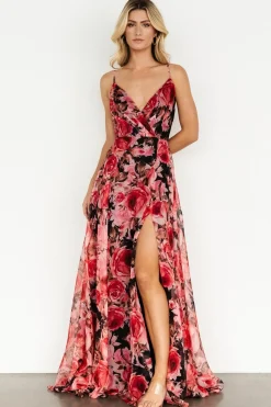 Baltic Born Vivienne Maxi Dress | Pink + Black Floral