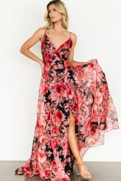 Baltic Born Vivienne Maxi Dress | Pink + Black Floral