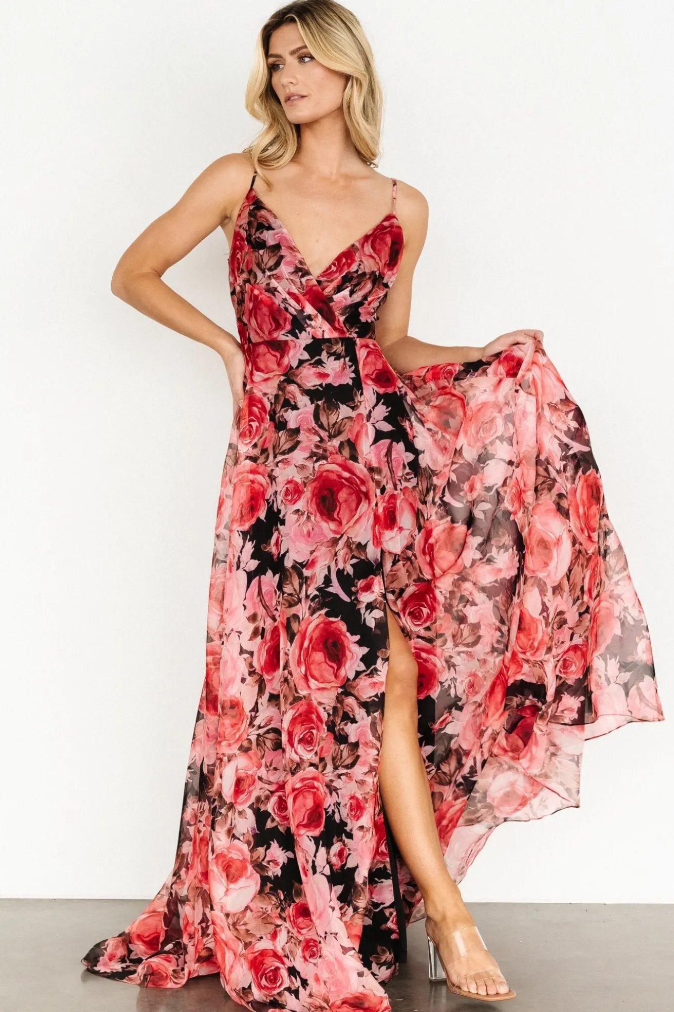 Baltic Born Vivienne Maxi Dress | Pink + Black Floral