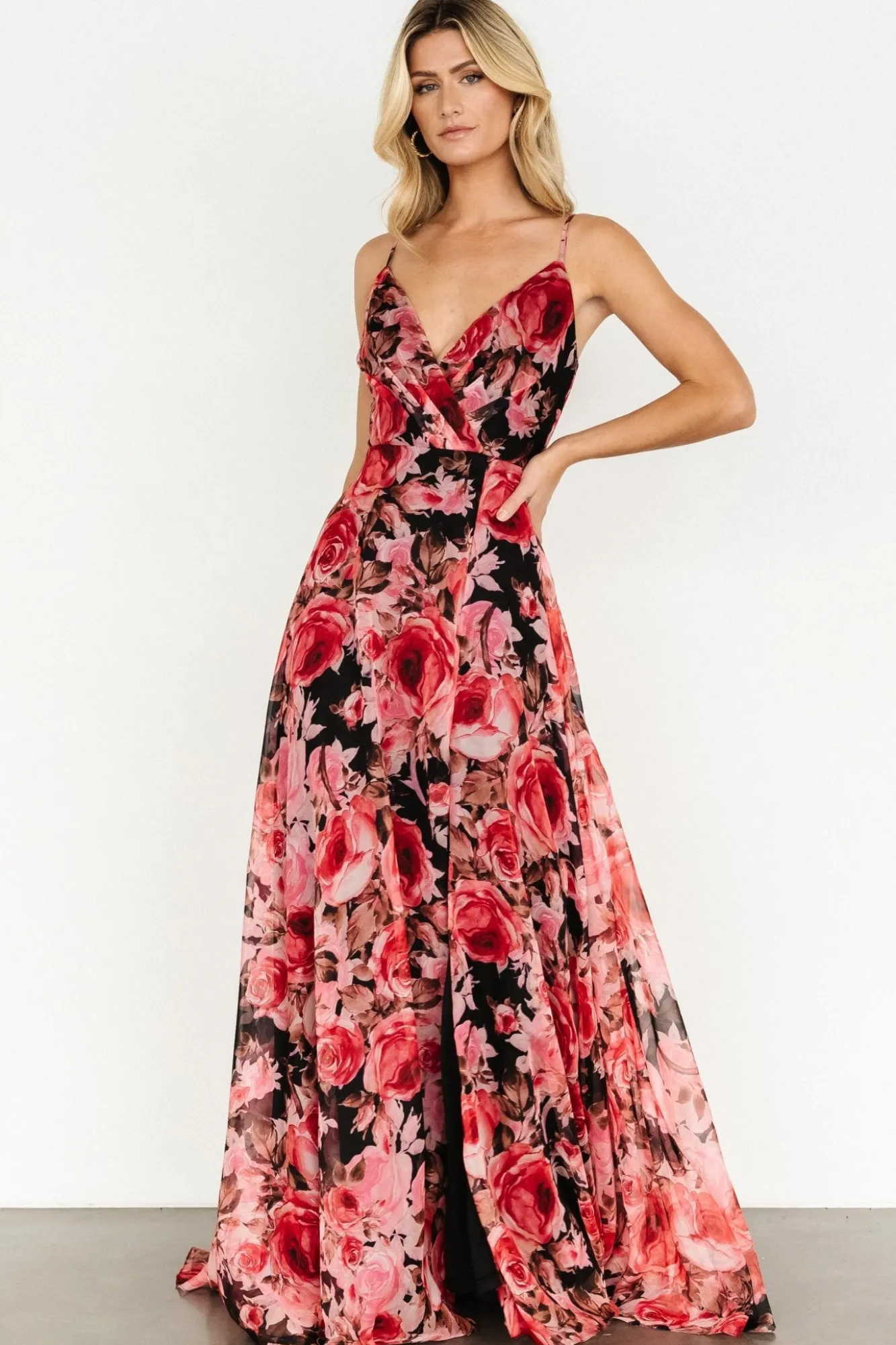 Baltic Born Vivienne Maxi Dress | Pink + Black Floral