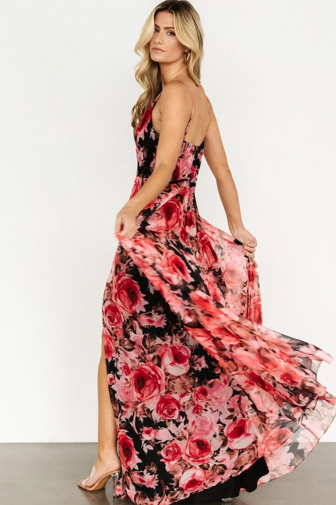 Baltic Born Vivienne Maxi Dress | Pink + Black Floral