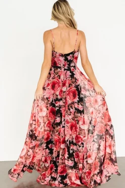 Baltic Born Vivienne Maxi Dress | Pink + Black Floral