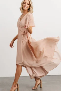 Baltic Born Waverly Wrap Dress | Dusty Blush