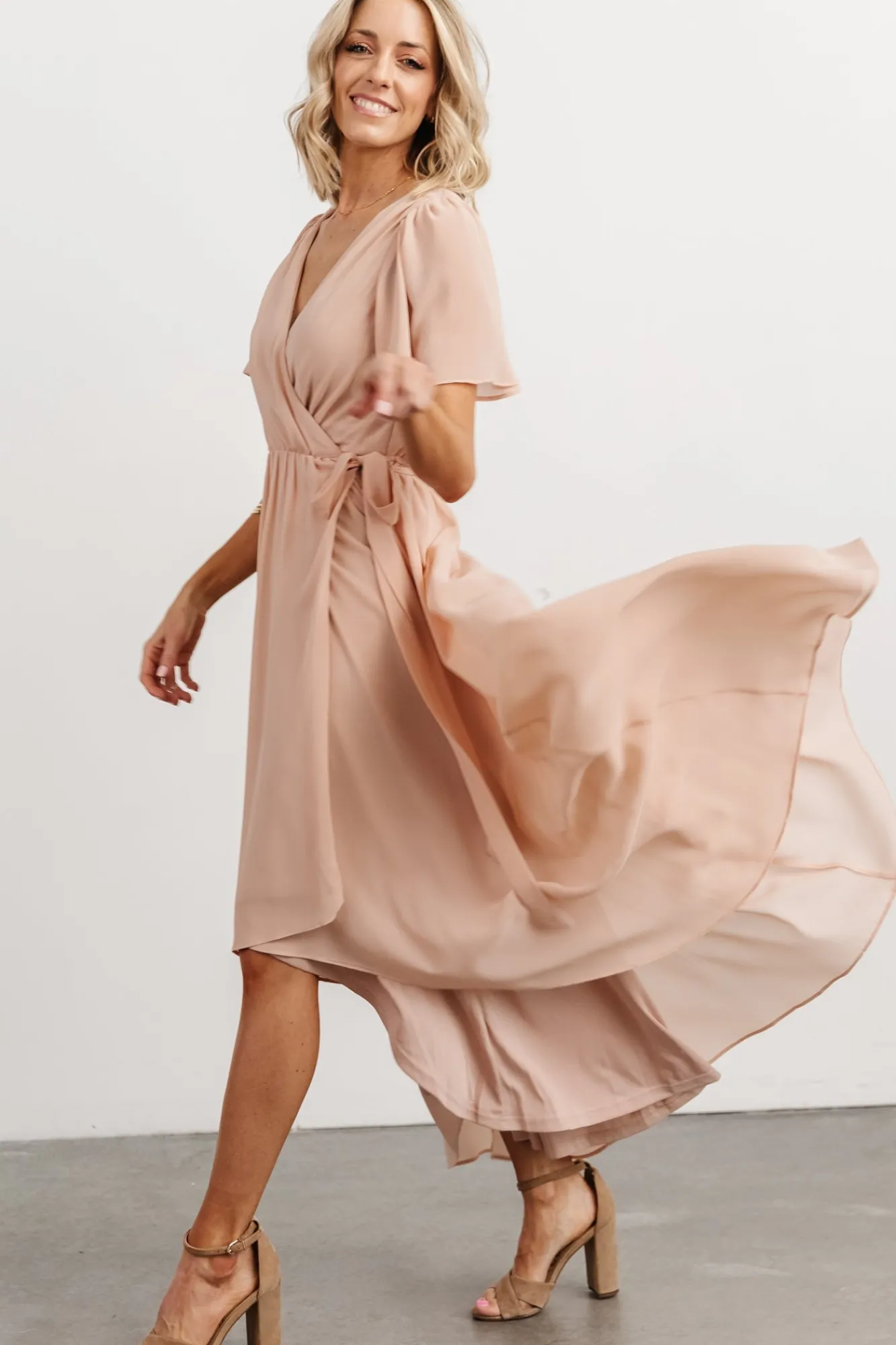 Baltic Born Waverly Wrap Dress | Dusty Blush