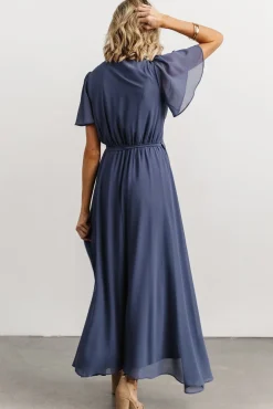 Baltic Born Waverly Wrap Dress | Slate Blue