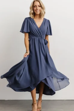 Baltic Born Waverly Wrap Dress | Slate Blue