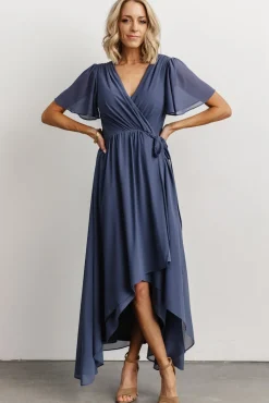 Baltic Born Waverly Wrap Dress | Slate Blue