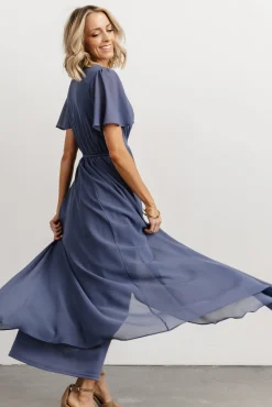Baltic Born Waverly Wrap Dress | Slate Blue