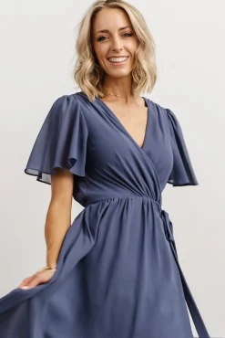 Baltic Born Waverly Wrap Dress | Slate Blue