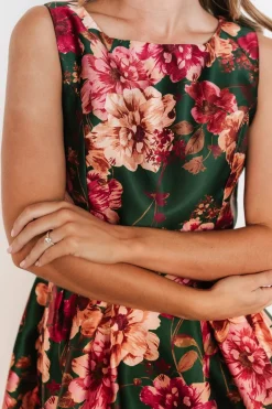 Baltic Born Wendy Sleeveless Dress | Emerald Multi Floral