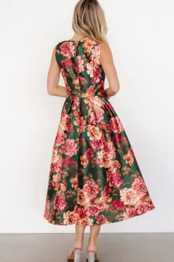 Baltic Born Wendy Sleeveless Dress | Emerald Multi Floral