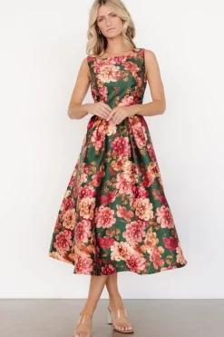 Baltic Born Wendy Sleeveless Dress | Emerald Multi Floral
