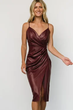 Baltic Born Whitney Midi Dress | Deep Mulberry
