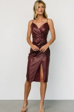 Baltic Born Whitney Midi Dress | Deep Mulberry