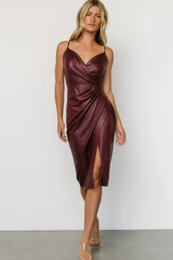Baltic Born Whitney Midi Dress | Deep Mulberry