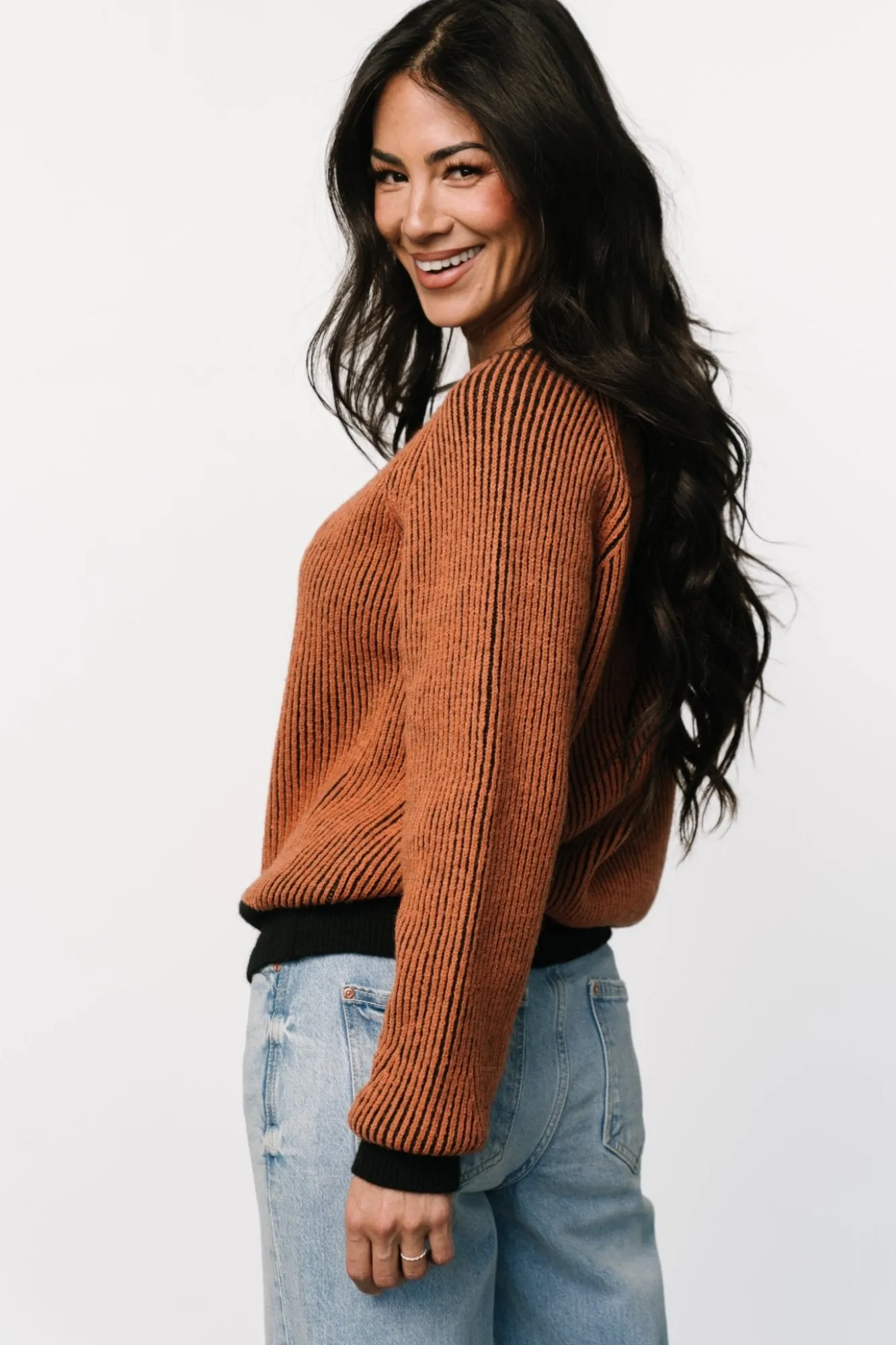 Baltic Born Winifred Ribbed Sweater | Black + Spice