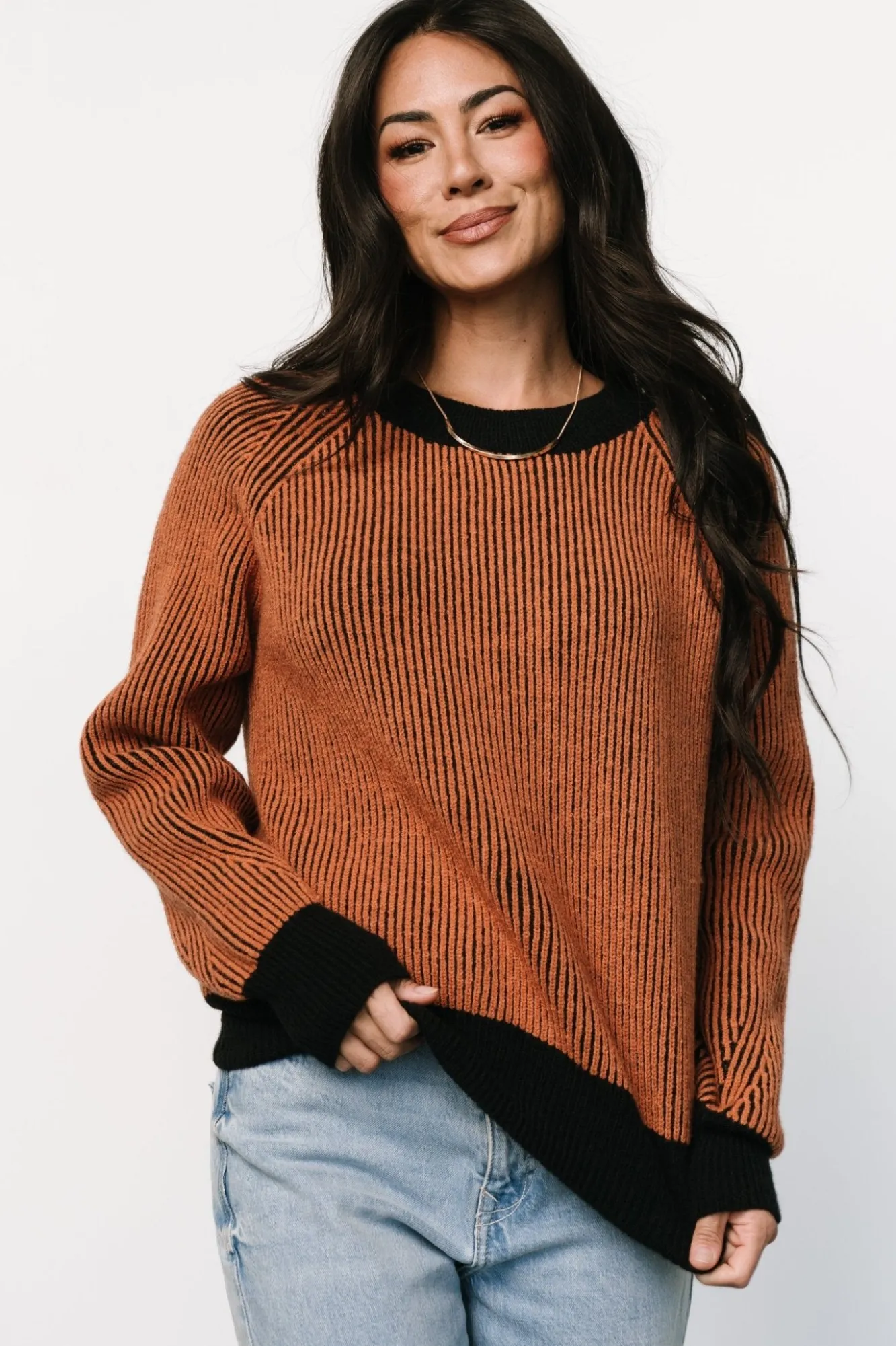 Baltic Born Winifred Ribbed Sweater | Black + Spice
